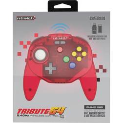 Retro-Bit Tribute 64 2.4G Red Gamepad Nintendo 64