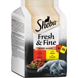Sheba 72x50g Fresh & Fine Fine varianter i sauce kattemad