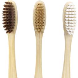Eco 3 stk.Bambus Tandbørster Bamboo Toothbrushes