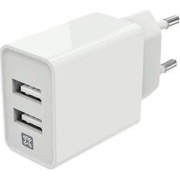 XtremeMac DOUBLE USB WALL CHARGER White