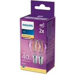 Philips LED Pære 4,3W E14 2-Pak