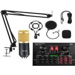 Strado Microphone Studio microphone with mixer, Bluetooth karaoke sound card Sodial V8x Pro KIT universal
