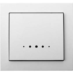 (White) Single Big Button Indoor Light Switch Click Wall Plate with Light
