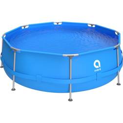 Avenli Frame Pool 300 x 76 cm, Aufstellpool rund, ohne Pumpe, blau
