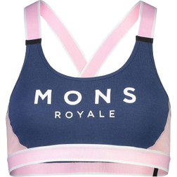 Mons Royale Stella X-Back Bra - Blue/Pink