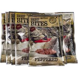 Jerky Snacks Beef Bites, Peppered, 10 pack