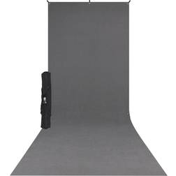 Westcott X Drop Wrinkle Resistant Backdrop Kit Neutral Gray Sweep (5 'x 12'