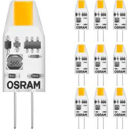 Osram Fordelspakke 10x LED Pin Micro Capsule G4 1W 100lm 827 ekstra varm hvid erstatter 10W