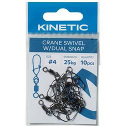 Kinetic Crane Swivel W/Dual Snap #4 10-pack