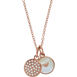 Emporio Armani Signature Necklace - Rose Gold/Mother of Peral/Transparent