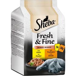 Sheba Fresh & Fine Kylling & Kalkun i sauce kattemad