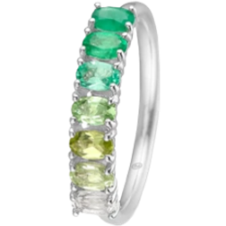 Mads Z Poetry Ring - Silver/Green/Transparent