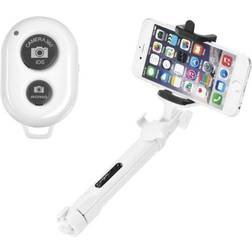 ForCell Combo selfie stick med tripod and remote control Bluetooth Vit