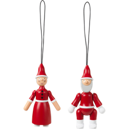 Kay Bojesen Santa Claus And Santa Claus Juletræspynt 10cm 2stk