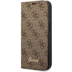 Guess GUBKP14MHG4SHW iPhone 14 Plus 6,7 brązowy/brown book 4G Vintage Gold Logo