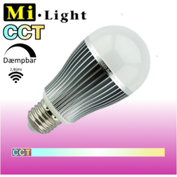 Mi-Light CCT LED pære 9W E27 850LM 2,4GHz
