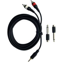 Pulse Cable 3M 3,5mm Phono + 2 jack adapterer