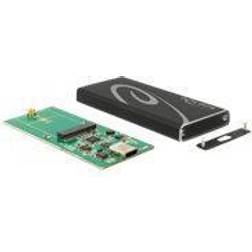 DeLock Gehäuse USB3.1 für M.2 NGFF SSDs schwarz