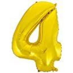 GoDan foil balloon number 4 gold, 85cm