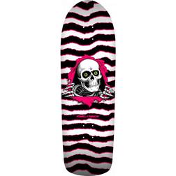 Powell Peralta Old School Ripper Skateboard Deck White/Pink 9.89 x 31.32 Multi Color 10" Unisex Adult, Kids, Newborn, Toddler, Infant