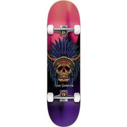 Tricks Komplett Skateboard (Navajo) Rosa/Lila/Svart 8"