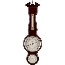 Wm Wooden Banjo Barometer Thermometer Hydrometer Combo on Plaque