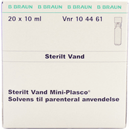 Sterilt vand Mini-plasco Parenteral anvendelse
