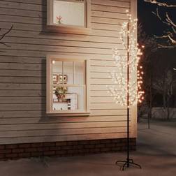 vidaXL kirsebærtræ LED-lys varmt Julelampe