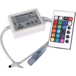 RGB kontroller med fjernbetjening, 230V, Memory Funktion Infrarød
