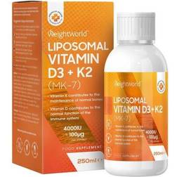 WeightWorld Liposomal D3- + K2-vitamin Dråber, dråber
