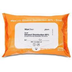 Plum Serviet Ethanol Disinfection 80% WipeClean Small 30x20 m/25 stk. karton á