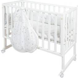 Roba Krybbeseng safe asleep® 3 stjerner hvid- 10x babypoints