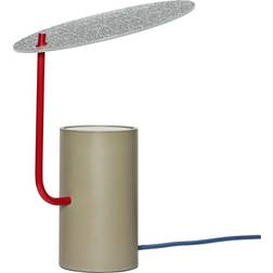 Hübsch Disc Khaki/Rød/Tekstureret Bordlampe