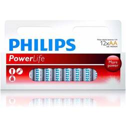 Philips Powerlife Batterier AA 12 stk