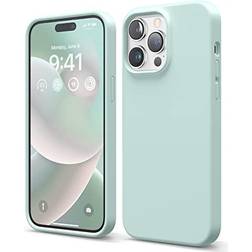 Elago iPhone 14 Pro Max Case Liquid Silicone Case Full Body Protective Cover Shockproof Slim Phone Case Anti-Scratch 6.7 inch (Mint)