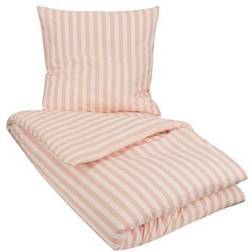 Borg Living Stribet sengetøj Stripes Rose Dynebetræk Pink, Rød