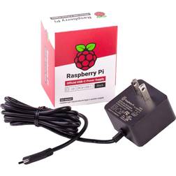 Raspberry Pi 4 Model B Official PSU, USB-C, 5.1V, 3A, US Plug, Black SC0218 Pi Accessory (KSA-15E-051300HU)