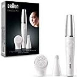 Braun FaceSpa Pro 910 epilatorer, för ansiktshärgor, med silverkeps, vit/silver