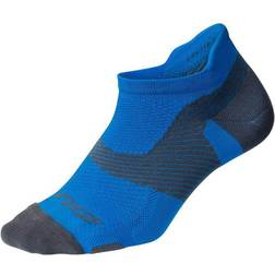 2XU Vectr Light Cushion No Show Sock - Vibrant Blue/Grey