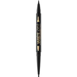 Eveline Cosmetics Variété Double Effect The Eyeliner Pen 2 in 1 Shade Ultra Black 1 pc
