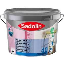Sadolin V SUPER 40 Træmaling, Metalmaling Hvid 2.5L