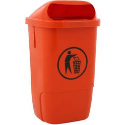 Udendørs affaldsspand liter orange 50L