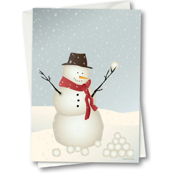 Vissevasse Snowman kort Plakat