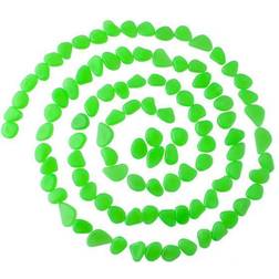 Iso Trade Dekorstenar som lyser i mörkret 100-pack Grön