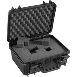 Max MAX300S.079 IP67 Rated Waterproof Durable Watertight Equipment Photography Hard Carry Pick & Pluck Foam Plastic, Flight Case, Tool Box, Black