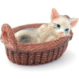 Miniature Kitten in Basket for 12th Scale