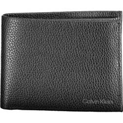 Calvin Klein Leather RFID Trifold Wallet - BLACK