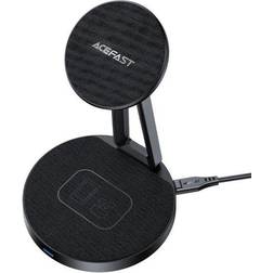 Acefast Qi Wireless Charger 15W for iPhone (with MagSafe) and Apple AirPods Stand Holder Magnetic Holder Black (E8 Black)