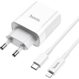 Hoco Household charger C80A USB Quick Charge 3.0 PD 20W (3.1A) Type-C-Lightning white