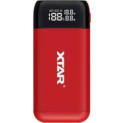 Xtar PB2S red battery charger power bank to Li-ion 18650 20700 21700